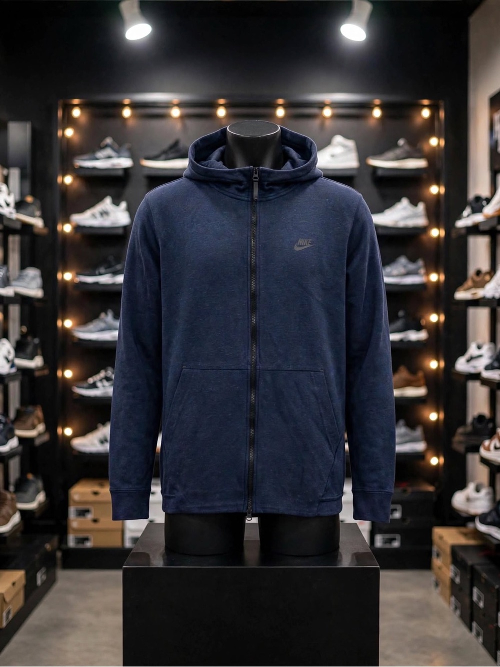 Nike Tech Fleece Cape Full Zip Hoodie (Obsidian Heather)